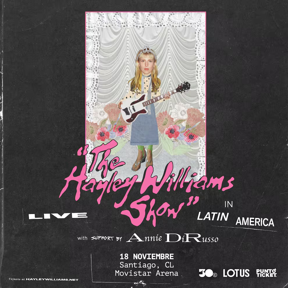 Hayley Williams agenda concierto en Chile